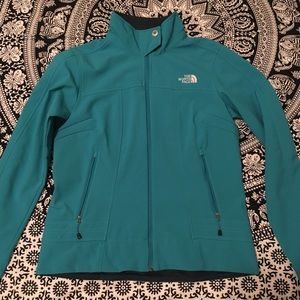 blue north face zip up